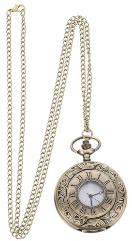 Garneck Vintage Taschenuhr für Herren und Damen Mechanische Taschenuhr mit Tragbare Retro Uhr Dekorative Kette Zeitmesser für