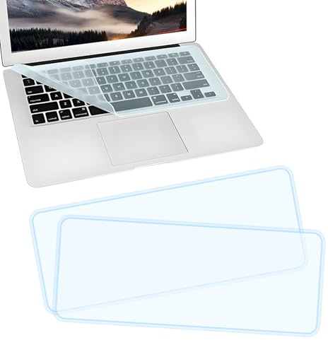 EKIND 2 Sheets Universal Waterproof and Dustproof Keyboard Cover for 15-17 Inch Laptops, with Keypad Keyboard Cover Size (L:14.17 x W:5.08), Ultra Thin Silicone Skin Protector (Blue)