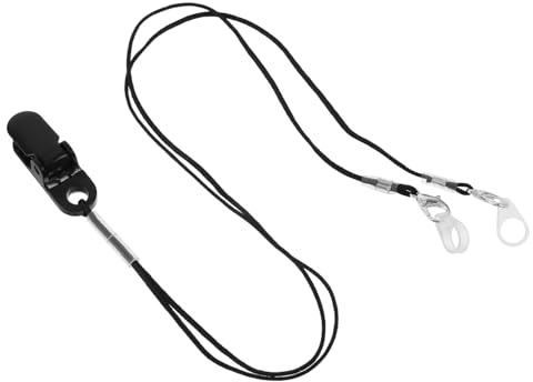 Hörverstärker Verlustsicherungsband mit Clip, Schwarz, Abs Nylon