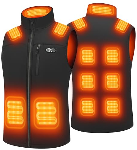 Techstuph Gilet Riscaldato Uomo con 3 Temperature Regolabili 11 Zone di Riscaldamento Gilet Riscaldato Donna Giacca Riscaldata Temperatura Massima 140 °F (senza batteria)