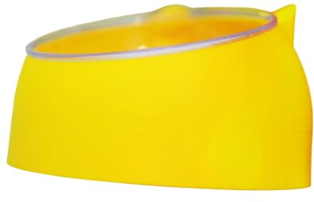Dualoai Hamster Badezimmer Sandbad Box Badewanne Toilette Schale aus PP Und PS als Multifunktionaler Behälter für Hamster Gerbil Chinchilla Maus, Gelb