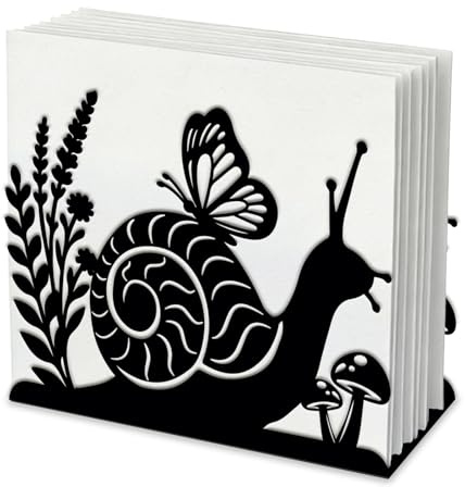 SUPERDANT Schnecken Serviettenhalter Für Tisch Dekor Mit Schnecken Und Blumen Metall Serviettenständer Schwarz Servietten Halter Für Cocktail Napkin Holder Küche Wohnzimmer Home