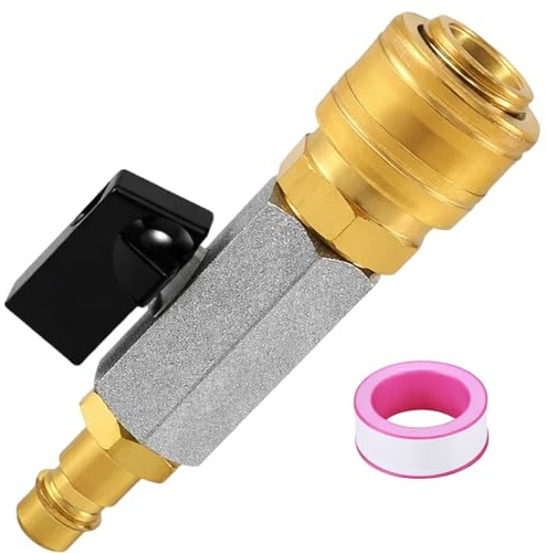 Druckluft Absperrhahn 1/4 Zoll, Druckluftkupplung Metall mit Tülle 7.2 NW, Druckluft Kupplungen für Eine Vielzahl an Kompressormodellen und Druckluftleitungen