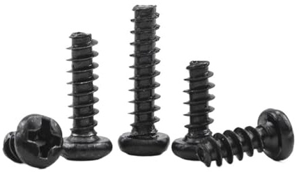 Tornillos autorroscantes de cabeza plana con ranura en cruz, M1.2, M1.7, M2, M2.3, M2.6, M3 y M4, de acero al carbono negro, 50-100 unidades(3mm,M1.2 100pcs)