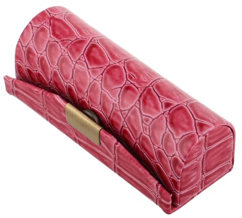 Didiseaon Étui à Lèvres en PU Portable avec Miroir, Organisateur de Rouge à Lèvres pour Voyage, Design Élégant et Fermeture Bouton, pour Paquet à Main