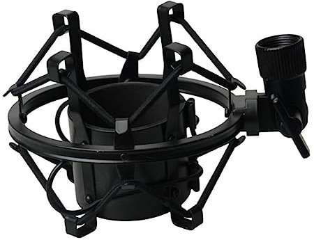 Toyvian Mikrofonspinne aus Metall für Aufnahmemikrofone Schwarz Mikrofonhalterung Vibrationen Geeignet für Meisten Mikrofone