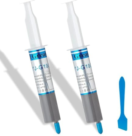PYEUIFT 2 Pièces YJ-G190 Composé Thermique pour Refroidisseurs, Wärmeleitpaste für Kühler,Kühlkörperpaste Grafikkarte CPU Wärmeleitpaste CPU Wärmeleitpaste PC kühlpaste avec Un Outil de spatule