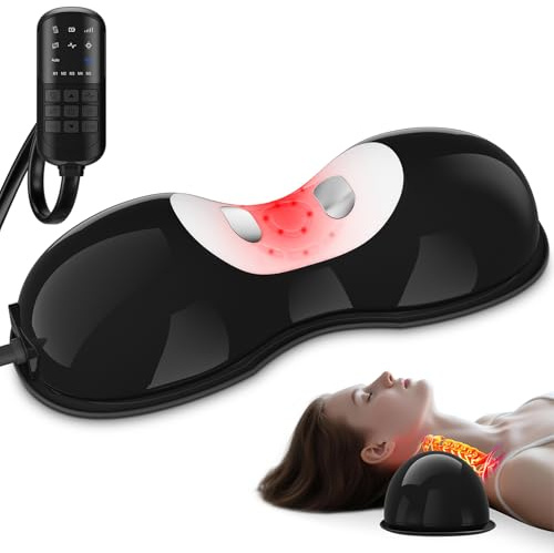 Neck Stretcher, Red Light Therapy Cervical Traction Device with Dynamic Neck Traction, Heat Therapy, Hump Corrector Relaxer