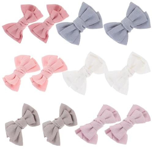 Hohopeti Fasce per Chioma Bambina 12 Pezzi in Nylon Fiocchi Adorabili per Uso Quotidiano e Creazione di Accessori Chioma Fai da Te