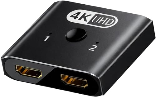 HDMI Switch Splitter Bidirectional 4K@60Hz 2 in 1 Out / 1 in 2 Out