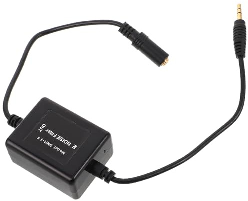 Holibanna Filtro Audio Auto Antirumore Aux Soppressore di Ronzio per Impianti Stereo Auto Isolatore Passivo per Eliminare Disturbi e Migliorare Chiarezza Audio in Viaggi Lunghi