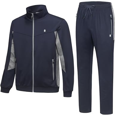 Little Donkey Andy Herren Trainingsanzug Leicht Jogginganzug Set Blau 3XL