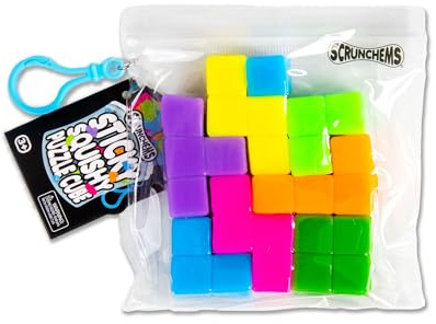 Scrunchems Sticky Squishy Puzzle Cube,Block Fidget Toy, Sensory Stress Relief, Ages 3+