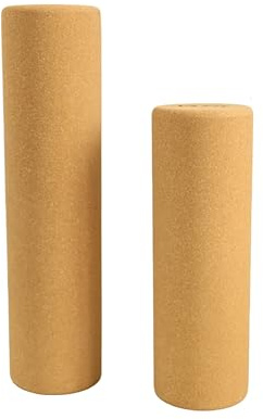 VLFit Rodillo de corcho para fascia, rodillo de corcho natural de primera calidad para entrenamiento de fascia, masaje y fitness, antideslizante, estable y sostenible, ideal para yoga y pilates