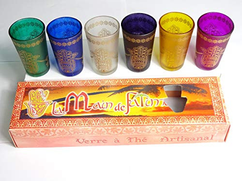 Juego de 6 Vasos marroquíes para el Té - artesanale