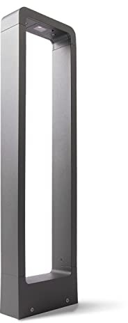 Paco Home Lámpara Exterior Decoración Jardín Camino Bolardo Caseta Lámpara De Pie E27 IP54, Farbe_MuVa:Tipo 1 - LED, Luminarias forma__Tamaño:65cm