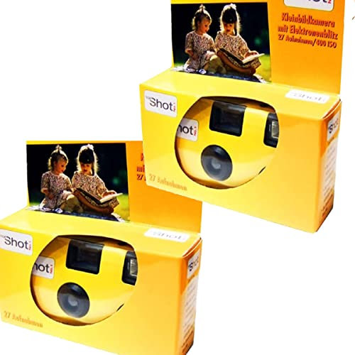Topshot Lot de 2 appareils photo jetables 1 A Jaune