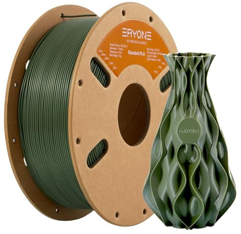 ERYONE PLA Filament 1.75 mm, 3D Drucker Filament PLA, Maßgenauigkeit +/- 0,03 mm 1 kg/Spule, Army Green