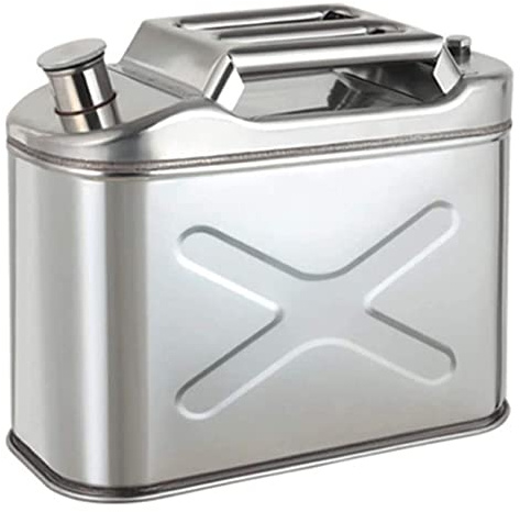5 l / 10 l / 15 l / 20 l Kraftstoff Benzin Dieselgas Kanister Tank Behälter, 201 Edelstahl Kanister für Motorrad Automobile Rasenmäher Boot Camping, 10 l