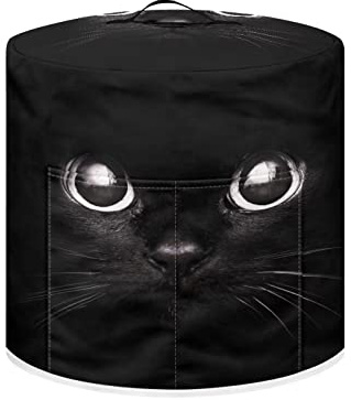ZIATUBLES Housse de protection ronde pour friteuse à air comprimé avec 1 poche et poignée pour autocuiseur électrique/cuiseur à riz, 5,7 l