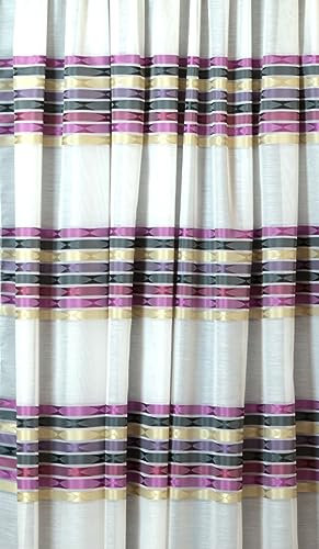 Dekostoff transparent mit Streifen 152 cm breit Meterware