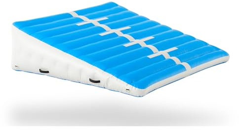 Sport-Thieme AirIncline AirRamp | Für Roll-Training, Sprungbrett, Landematte, Druckanpassung | 2 m Vinyl | Blau | Aufblasbar, weich, platzsparend, inkl. Handgebläse OV10