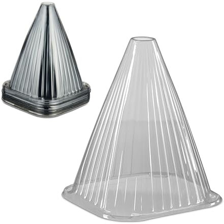 Relaxdays Protezioni per Piante, Set 32 Coni Protettivi Antilumaca e Anti Gelo, Piantine, HLP: 22x19x19 cm, PVC, Grigio