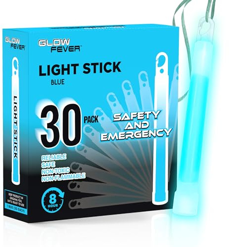 Glow Fever Bâtons fluorescents en vrac, bâtons lumineux militaires de sécurité d'urgence de 15,2 cm, lumineux ultra lumineux avec 8 heures de durée pour randonnée, fête, camping, occultation, abri
