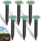 Ahuyentador de topos solar, 6 unidades, repelente de topos ultrasónico, IP65, resistente al agua, ahuyentador de topos para exteriores para ahuyentar topos y ardillas en céspedes