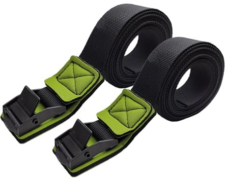 TRUTZHOLM Soft Spanngurt | 2 m Länge 25 mm Breite 270 kg Zugkraft | Polsterung | Klemmschloss |Spanngurt für Fahrrad Motorrad Gepäck | 4er Set