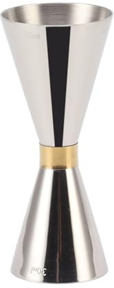 Misurino da barista, strumento di misurazione dell'alcol, misurino per cocktail, a doppia estremità, in acciaio inossidabile 304, misurino per cocktail e alcol, misurino per alcol, per feste in casa