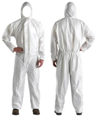 DTS PROTECT Disposable Overalls. Chemical And Biological Protection Hazmat Suit Type 5/6B. Work Wear For Men And Women. (Extra Large)