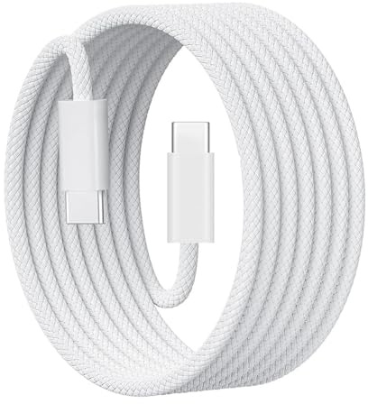 XQO Charging Cable for AirPods Pro (2nd gen), USB C to USB C Woven Cable for AirPods Pro (2nd generation) Wireless Earbuds, USB C for IPhone 15/ iPad/TV Remote Control/Mac Braided Charger Power Cord