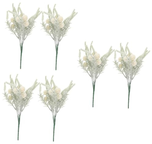 Alipis 6 Piezas Diente de Artificial Plantas de peonias decoración de hortensias arreglos Naturales Flores de Diente de Falso el plastico