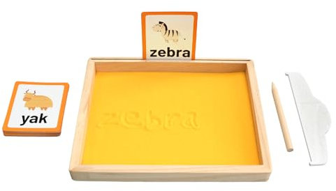 Husalsea Mesa De Arena De Rompecabezas Infantil, Entrenamiento de Pintura en una Caja de Arena para Rascar, Adecuado para Niños Entre 3 y 8 Años para Practicar la Escritura en el Arenero