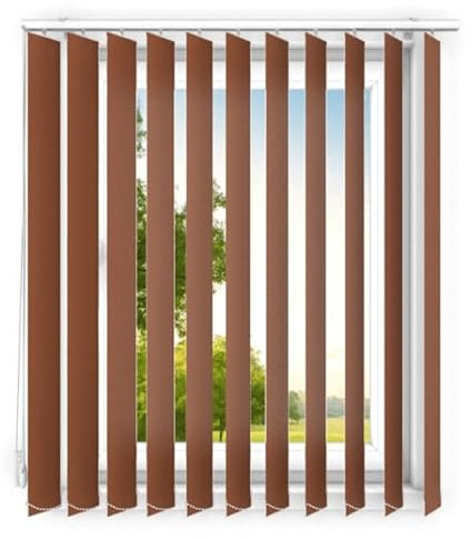 time4blinds - Lamellenvorhang - Vertikaljalousie - Lamellen für Büroarbeitsplätze und für Haus und Wohnung - Vorhang Flächenvorhang Schiebevorhang - 200x200 cm - Hellbraun