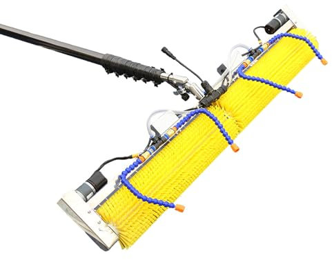 VNATWGOO Elektrische Fensterreinigungswalze FüR Solarmodule, Automatische Wasserzufuhr, Teleskopstange Aus Kohlefaser, 7 M/8 M, Verstellbar, FüR Glas,Dualuse-8m