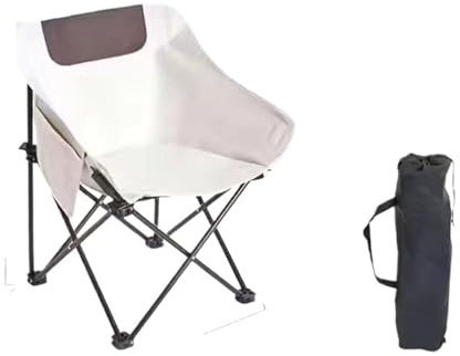 EXKURPOO Fiskestol ultralätt hopfällbar stol för utomhuscamping, bärbar strandvandring picknick, fiskeverktyg (vit)