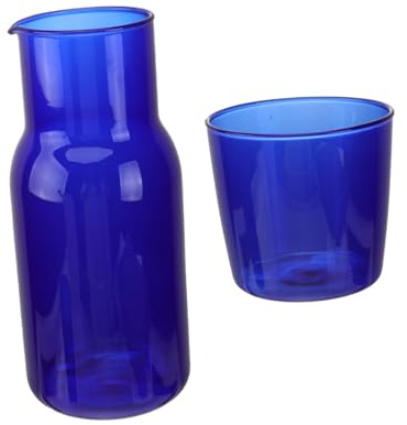 TOYZFRIENDY Vetro Borosilicato Set Grande Capacità di Bicchieri, Blu