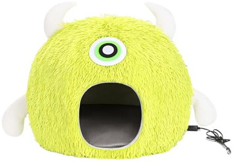 Generisch Beheizte Katzenhöhlen | Katzenversteck Mit Einstellbarer Temperatur Und Timer – Katzenhütte Mit USB-Anschluss Für Kleine Haustiere Bis Zu 7,5 Kg, Heimtierbedarf