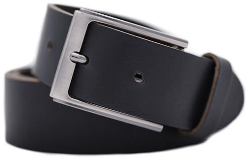 FRIEDRICH HOFFMANN Ledergürtel Herren schwarz - MADE IN GERMANY - Gürtel Herren schwarz und braun - Anzug Gürtel Business Leder Gürtel Jeans - 3,5 cm breit