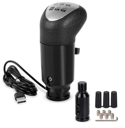Racing Game USB Schaltknauf Joystick Kompatibel für Logitech G29 G27 G25 G920 und TH8A SQ mit 18 Gangschaltern für PC