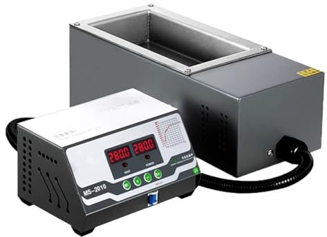 Olla de fusión de soldadura, baño de soldadura de placa de titanio sin plomo, capacidad de 5,8 kg, rango de temperatura de 0 ~ 600 °C, pantalla digital para soldadura y soldadura