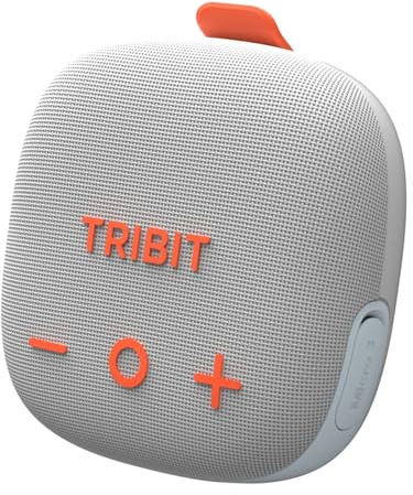 Tribit StormBox Micro 3 Bärbart Bluetooth-hölje, 13 W, IP68 Vattentät | XBass, 24 timmar, BT 6.0, rem och magnetfäste, EQ, TWS, integrerad mikrofon, cykel, golf, utomhus, gråvit
