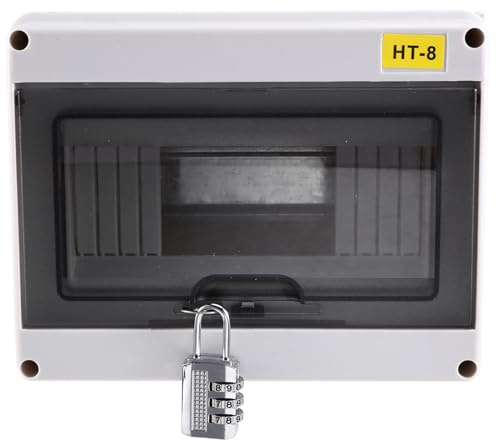 Gishbjka HT-8 Way IP65 Mcb Breaker Box (8 Vie) Scatola di Protezione per Circuiti con Interruttore Magnetotermico