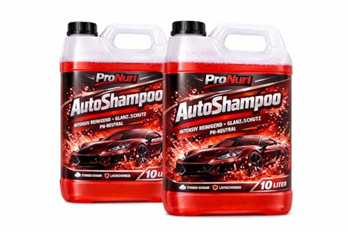 2x 10 L ProNuri Nano Autoshampoo Carshampoo Konzentrat Glanzshampoo Autoglanz Abperleffekt