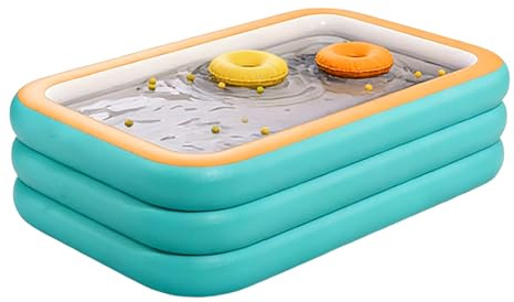 Piscina gonfiabile di grande capacità, facile da gonfiare, per famiglie, per il cortile, per feste estive, spiaggia, vacanze, campeggio, camper, gite, rilassanti schizzi