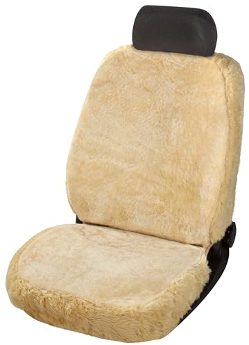 Walser Autositzbezug Lammfell Monette beige mit Zipp IT System 1-teilig Sitzbezug