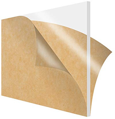 SimbaLux Acrylic Sheet Clear Cast Plexiglass 12” x 12” Square Panel 1/2” Thick (13mm) Transparent Plastic Plexi Glass Board with Protective Paper for Signs, DIY Display Projects, Craft, Easy to Cut