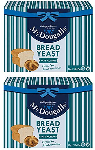 2 x 56g Bread Dry Yeast Fast Acting Bread Loaf Rolls Bagel Baking